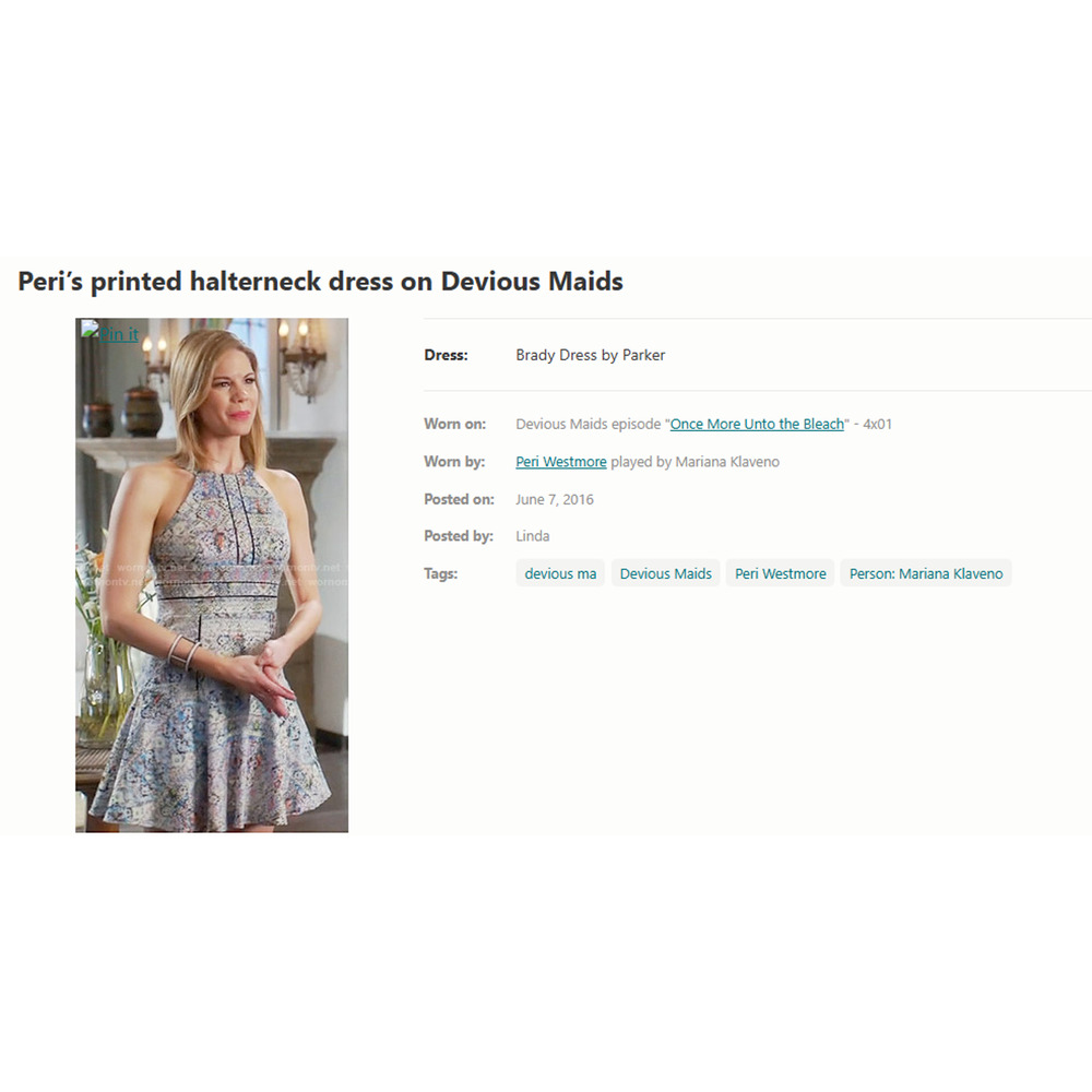 Parker Tribal Jacquard Party Brady Dress | Fit & Flare | Cut-Out Back | Size S - Picture 4 of 14